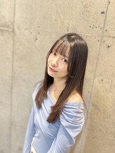 エクラートエール 大宮東口店(ECLART aile) 顔まわりレイヤー ストレートヘア セミロング
