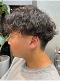 波巻きスパイラルパーマツーブロックマッシュパーマ調布