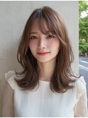 韓国風　ロング　顔まわり