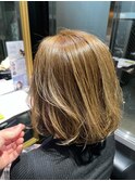 白髪ぼかしハイライト　デザインハイライト