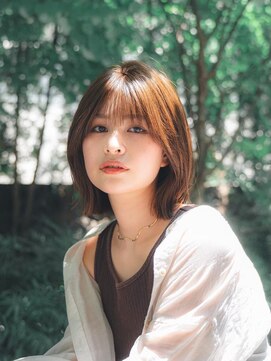 ザ シー 海老名(The C) くびれボブ、長めボブ、ベージュカラー、似合わせレイヤー、小顔
