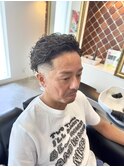 スキンフェード×スパイラルパーマ