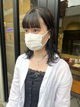 ヘアー アイス ルーチェ(HAIR ICI LUCE) ミディアムパーマ、コテ巻き風パーマ　パーマヘア　/中西