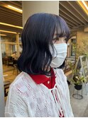 波ウェーブ/ボブ/ブルー/髪質改善縮毛矯正/髪質改善/韓国風