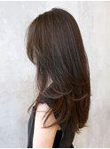毛流れレイヤーカットコットンブラウン_ba404922