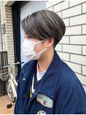 【SiSTA】田中ハイライトツーブロック刈り上げハンサムショート
