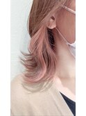 20代30代大人かわいいインナカラーピンクイヤリングカラー池袋