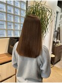 艶髪ワンレン重めロング/髪質改善トリートメント/ブラントカット