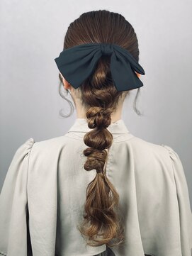 プルクラギンザ(PulchraGINZA) 編みおろしポニーテール