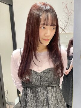 ラミエバイメルト 下北沢(lamie by melt) 人気顔まわりレイヤー姫カットレッドブラウンカシスピンク暖色