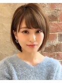 ［岩田莉奈］40代50代◎大人ナチュラルレイヤーショートボブ