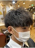マッシュパーマソフトツイストスパイラル刈り上げツーブロック