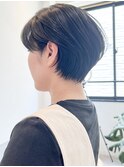 大人可愛いひし形愛されショートボブ前下がりグレーベージュ