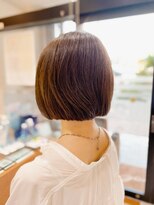 クール ヘアー ギャラリー 神明町店(COOL Hair gallery)&nbsp;大人のゆるクセOK!パッツンボブ　40代50代