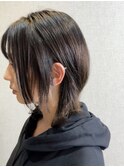 黒髪ボブルフヘア