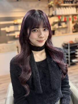 ノエ(Noe) ブリーチ無しWカラー艶感たっぷりラベンダーピンク