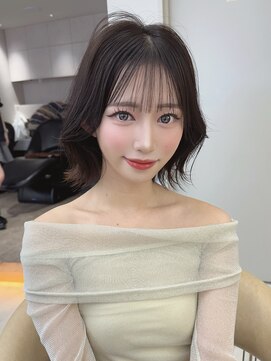 ロンドソレイユ 池袋(Lond soleil) ミニウルフレイヤーカット顔周り前髪韓国ミディアムロング/池袋