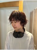 大人可愛い20代30代40代◎卵型デジタルパーマチェリーブラウン