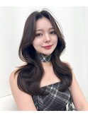 韓国ヘア　レイヤーカット　顔まわり