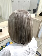 アッシュ 高幡不動店(Ash) ハイライトブリーチなし脱白髪染め白髪ぼかし髪質改善グレージュ