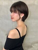 ロンドプロフィール 浦和(Lond profil)&nbsp;大人可愛い20代30代40代黒髪前下がりショートボブ丸みショート◎