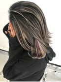 ハイライトカラーミルクティーベージュレイヤーカット