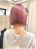 下北沢ブリーチカラーデザインカラーペールピンクベージュカラー