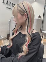 ラピステン 福岡天神 大名店(Lapis)&nbsp;エクステ/ブリーチ/ホワイトベージュ/ハイライト/ピンク/地雷