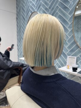 タミー 武蔵小杉(TAMMY) ホワイトブロンド/グリーン/ケアブリーチ/髪質改善/ボブ