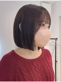 ボブ/大人ボブ/透明感カラー/梅田