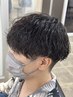 (メンズデザインパーマ)カットパーマリペアTR→11900スパイラルツイスパ、他
