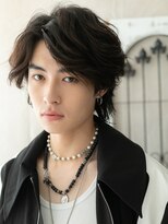モッズヘアメン 札幌月寒店(mod's hair men)&nbsp;かき上げカジュアル重め波打ちパーマメンズショートn札幌月寒
