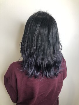 アレクサンドル オブ カラーズ トヤマ(ALEXANDRE OF COLORS TOYAMA) ダークグレー×ブルーバイオレット グラデーションカラー