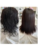雨の日も怖くない！ストレスフリー！！酸性縮毛矯正ストレート