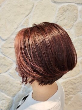 アムネシア たまプラーザ(AMNESIA) ピンキーショート/こっくりピンクベージュ/ラフニュアンス