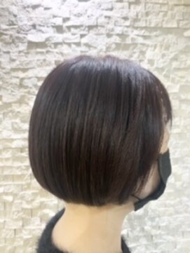 エイム 下北沢(aim) 秋のダークアッシュ韓国ツヤカラー ボブ