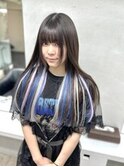 インナーカラー風シールエクステ80枚≪before&after≫南船場