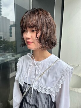 イトシテ あごラインボブ×スパイラルパーマ　【鎌田　隆雅】