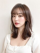 アロマ ヘアー ルーム 新宿店(AROMA hair room) デザインカラー透け感シルキーベージュくびれミディ/新宿