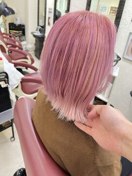 ヘアーデザインロアール(HairDesign LOIRE) ブリーチカラーペールピンク