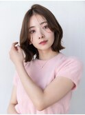 20代30代大人かわいいレイヤーボブくびれかきあげ前髪小顔