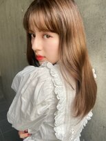 マルツ 銀座(maltu) ニュアンスカラーことりベージュ斜めバングレイヤーロング銀座