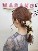 編みおろしヘアー