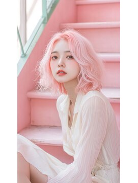 グラッジ 池袋(GLADGE) ホワイトピンク、ブリーチカラー、ダブルカラー