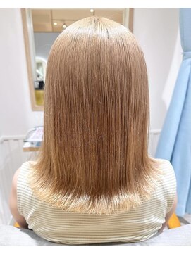 アコバイネオリーブ(aco by Neolive) ミルクティーベージュ×切りっぱなし