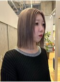 丸くならないボブ/切りっぱなしボブ/デザインカラー@重里