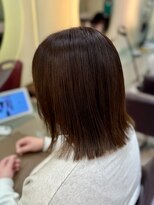 松本平太郎美容室 土浦パートワン(PART1)&nbsp;土浦×パッツン外ハネパープルカラー×20代30代40代50代60代