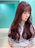 チェリーピンク/ピンクバイオレット/韓国巻き/似合わせカット