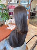アッシュブラウン　透明感カラー