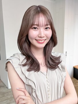 アルバム 池袋(ALBUM) ロングミルクティー韓国ヘア顔周りレイヤー_F1009